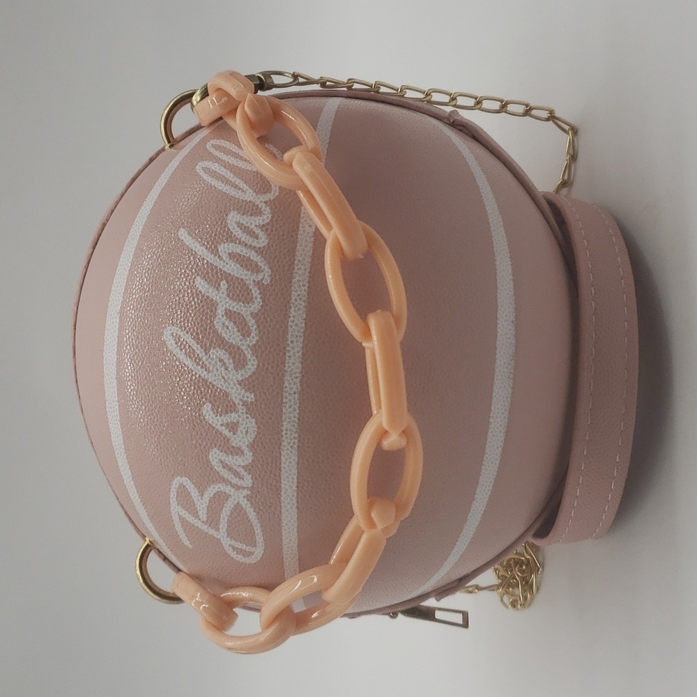 1373- Vegan Basketball Crossbody Bag NWT